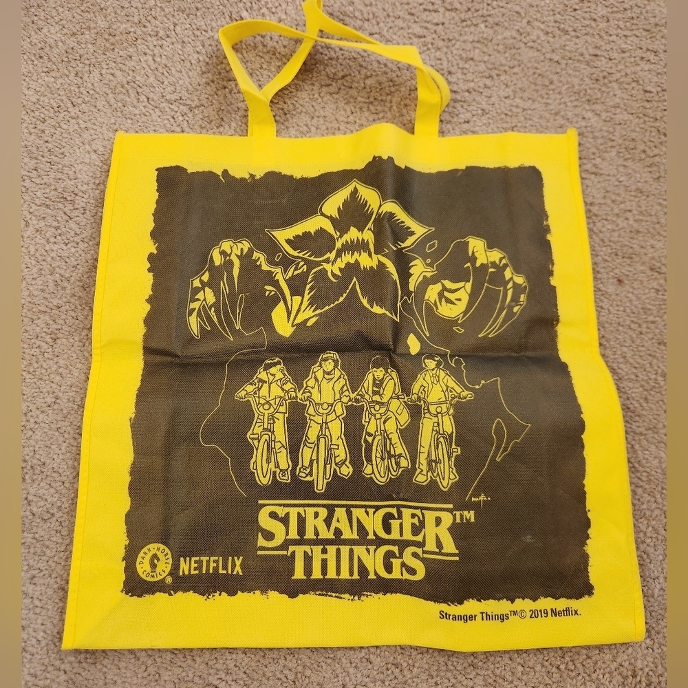 SDCC 2019 Netflix Stranger Things Dark Horse Comics TOTE BAG Yellow #II